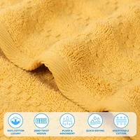 SUPERIOR® Zuma Collection | 100% Cotton -pc. Quick Dry Solid Bath Towel Set