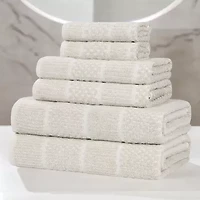 SUPERIOR® Naples Collection | 80% Cotton 20% Viscose 6-pc. Quick Dry Geometric Bath Towel Set