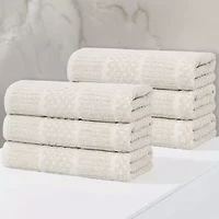 SUPERIOR® Naples Collection | 80% Cotton 20% Viscose 6-pc. Solid Hand Towel