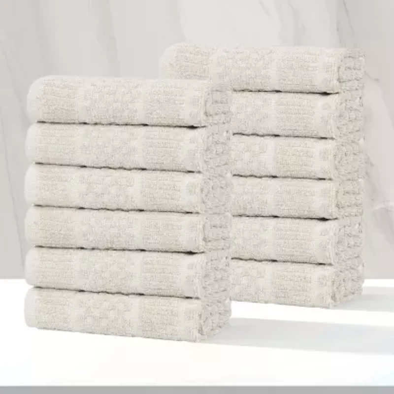 SUPERIOR® Naples Collection | 80% Cotton 20% Viscose 12-pc. Quick Dry Washcloth