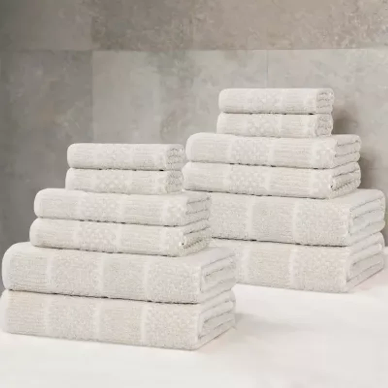 SUPERIOR® Naples Collection | 80% Cotton 20% Viscose -pc. Quick Dry Solid Bath Towel Set