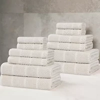 SUPERIOR® Naples Collection | 80% Cotton 20% Viscose -pc. Quick Dry Solid Bath Towel Set