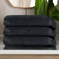 SUPERIOR® Rolla Collection | 100% Cotton 3-pc. Quick Dry Geometric Bath Towel