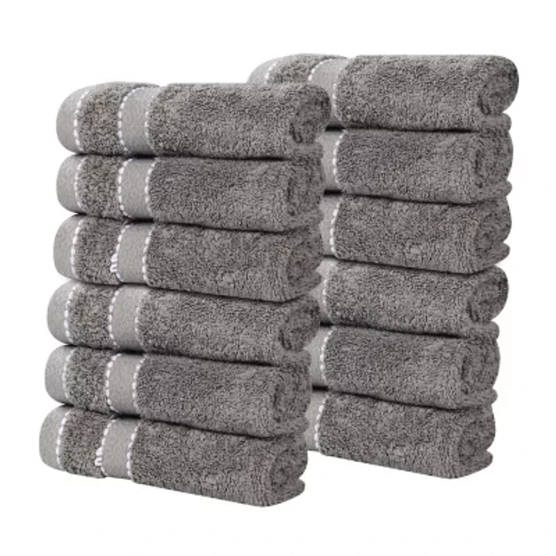 SUPERIOR® Niles Collection | Egyptian Giza Cotton 12-pc. Quick Dry Washcloth
