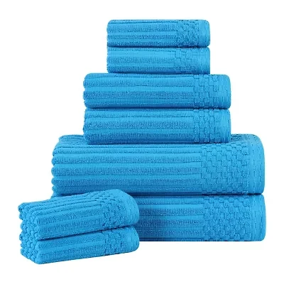 SUPERIOR® Aria Collection | 8-pc. Quick Dry Solid Bath Towel Set