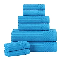SUPERIOR® Aria Collection | 8-pc. Quick Dry Solid Bath Towel Set