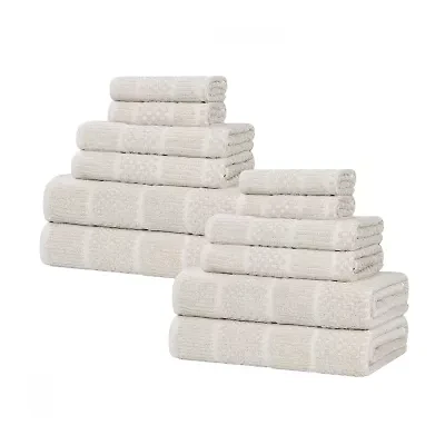 SUPERIOR® Naples Collection | 80% Cotton 20% Viscose -pc. Quick Dry Solid Bath Towel Set