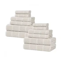 SUPERIOR® Naples Collection | 80% Cotton 20% Viscose -pc. Quick Dry Solid Bath Towel Set