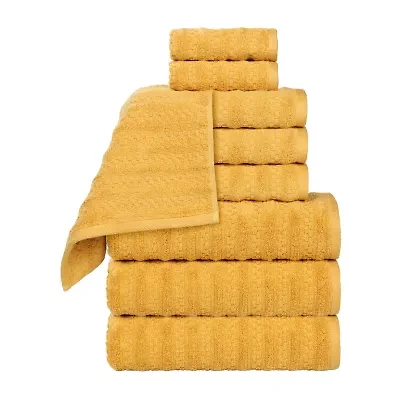 SUPERIOR® Zuma Collection | 100% Cotton 9-pc. Quick Dry Solid Bath Towel Set