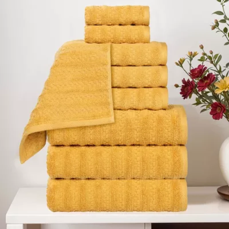 SUPERIOR® Zuma Collection | 100% Cotton 9-pc. Quick Dry Solid Bath Towel Set