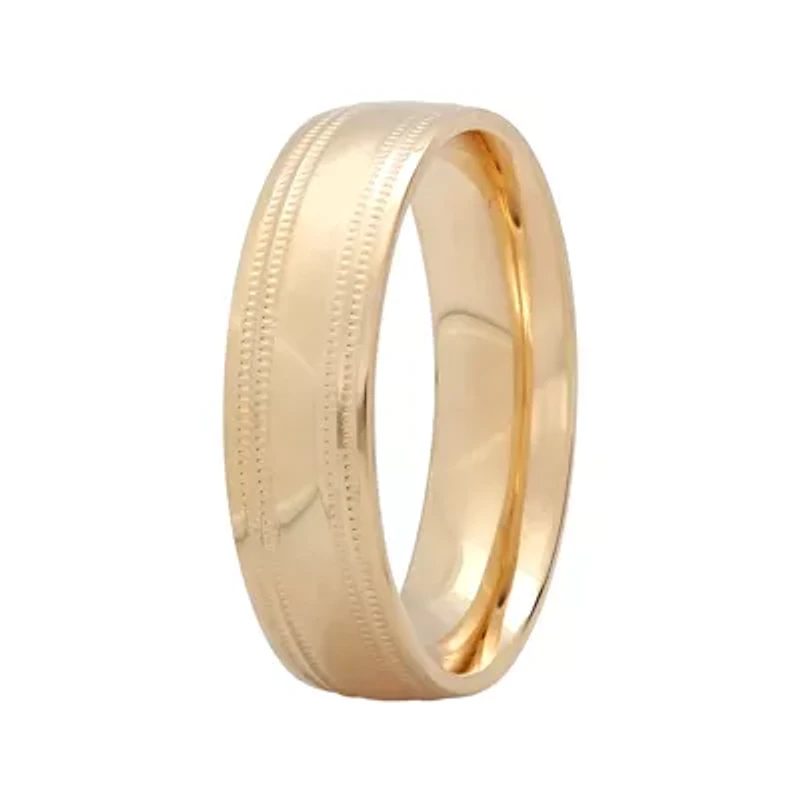 Mens 6mm 10K Gold Wedding Band