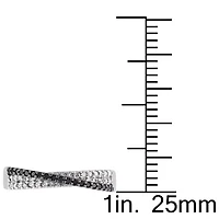Midnight Black Womens 2.5MM 1/4 CT. T.W. Natural Diamond Sterling Silver Band