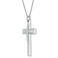 Mens Cross 24 Inch Pendant Necklace