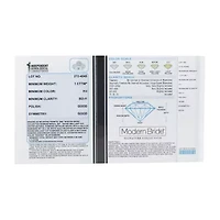 Modern Bride® Signature 1 CT T.W. Natural Diamond Halo14K White Gold Engagement Ring
