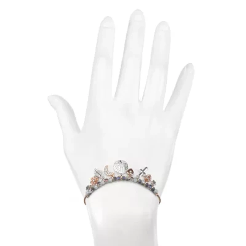 Bijoux Bar Delicates Two Tone Tree Of Life Womens Cross Flower Heart Bolo Bracelet