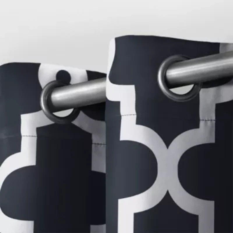 Exclusive Home Curtains Ironwork Grommet Top Energy Saving Blackout Set of 2 Curtain Panel