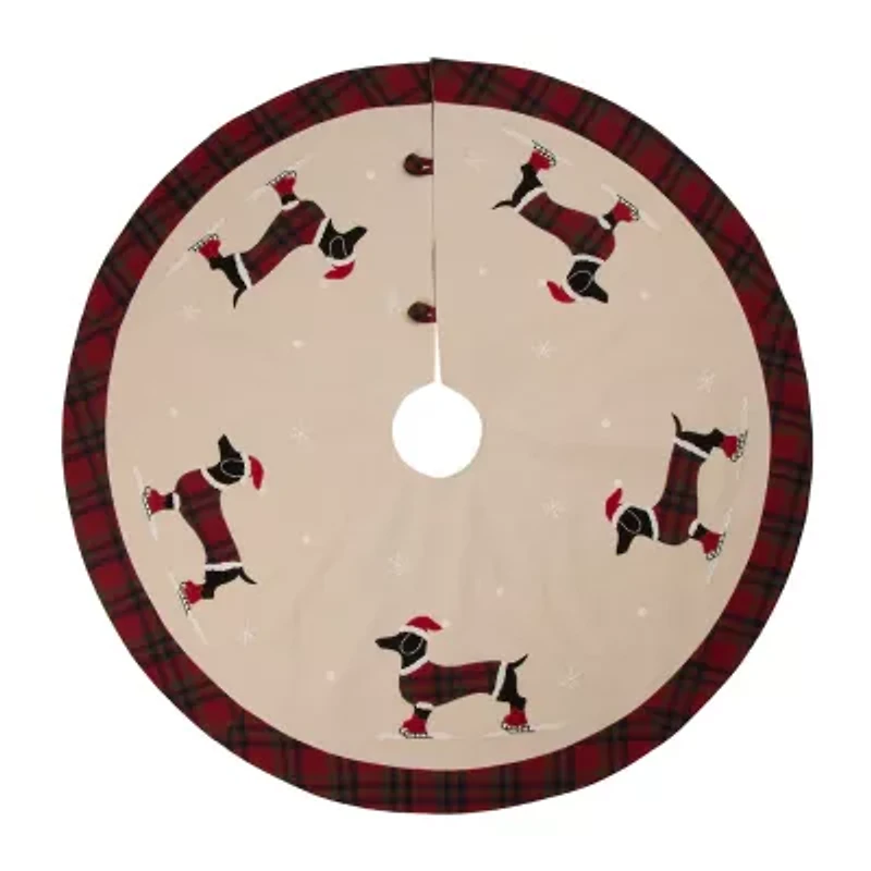 Glitzhome Dachshund Indoor Tree Skirt