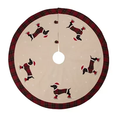 Glitzhome Dachshund Indoor Tree Skirt