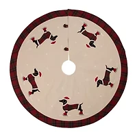 Glitzhome Dachshund Indoor Tree Skirt