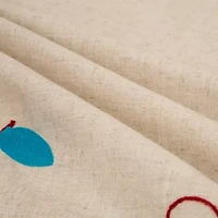 Glitzhome Led Embroidered Linen Merry Christmas Indoor Tree Skirt