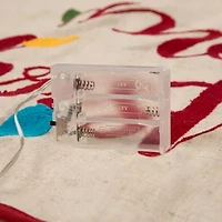 Glitzhome Led Embroidered Linen Merry Christmas Indoor Tree Skirt