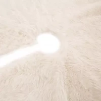 Glitzhome White Plush Indoor Tree Skirt