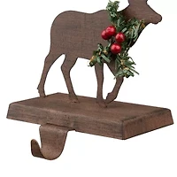 Glitzhome Wooden & Metal Reindeer Christmas Stocking Holder