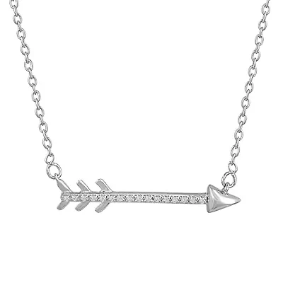 Diamond Accent "New Beginnings" Womens Diamond Accent Natural White Diamond Sterling Silver 18 Inch Pendant Necklace