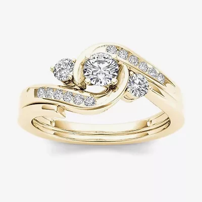 CT.T.W. Natural Diamond 10K Yellow Gold Bridal Ring Set