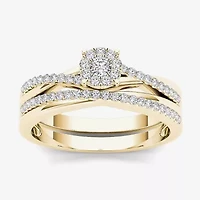 1/4 CT.T.W. Natural Diamond 10K Yellow Gold Engagement Ring