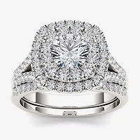 2 CT.T.W. Natural Diamond 14K White Gold Bridal Set