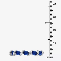 Womens Gemstone & 1/6 CT. T.W. Natural Diamond 10K Gold Oval Band