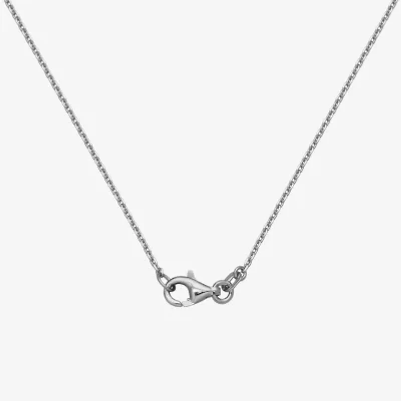 Womens Gemstone Sterling Silver Flower Pendant Necklace