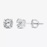 Premier Collection 1 CT. T.W. Natural Diamond Round-cut Stud Earrings 14K Gold