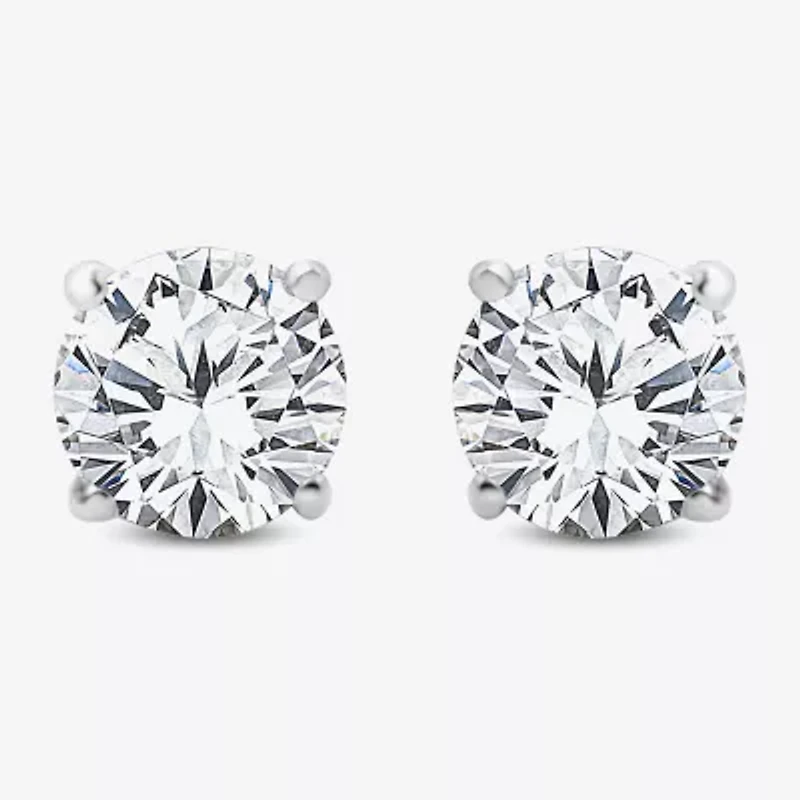 Premier Collection 1 CT. T.W. Natural Diamond Round-cut Stud Earrings 14K Gold