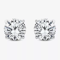 Premier Collection 1 CT. T.W. Natural Diamond Round-cut Stud Earrings 14K Gold