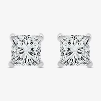 Premier Collection 1 CT. T.W.  Natural Diamond Princess-Cut Stud Earrings 14K Gold