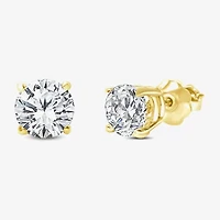 Premier Collection 1 CT. T.W. Natural Diamond Round-cut Stud Earrings in 14K Gold