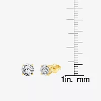 Premier Collection 1 CT. T.W. Natural Diamond Round-cut Stud Earrings in 14K Gold