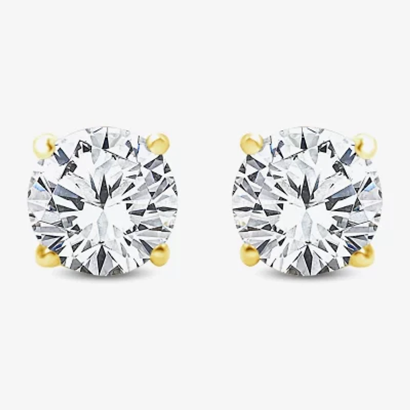 Premier Collection 1 CT. T.W. Natural Diamond Round-cut Stud Earrings in 14K Gold