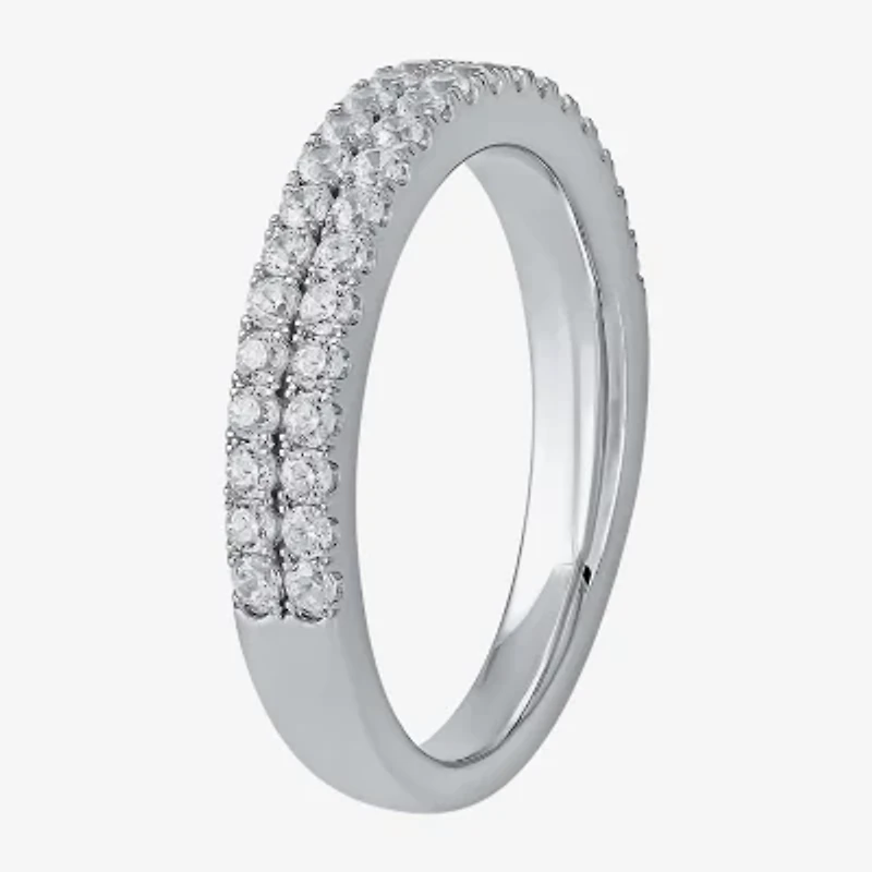 G / I1) Womens / CT. T.W. Lab Grown White Diamond 10K Gold Anniversary Wedding Band