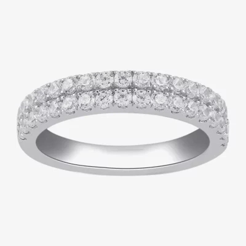 (G / I1) Womens 3/4 CT. T.W. Lab Grown White Diamond 10K Gold Anniversary Wedding Band