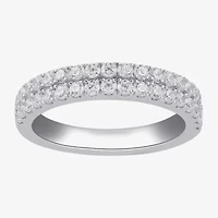 (G / I1) Womens 3/4 CT. T.W. Lab Grown White Diamond 10K Gold Anniversary Wedding Band