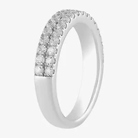 (G / I1) Womens 3/4 CT. T.W. Lab Grown White Diamond 10K Gold Anniversary Wedding Band
