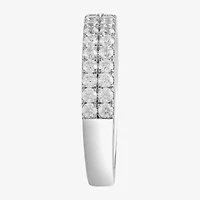 (G / I1) Womens 3/4 CT. T.W. Lab Grown White Diamond 10K Gold Anniversary Wedding Band