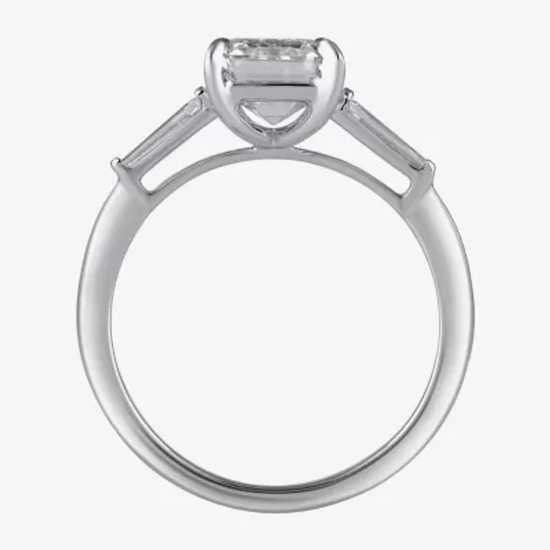Love Lives Forever (F / Si2) Womens 3 1/6 Ct. T.W. Lab Grown White Diamond 10K Gold 3-Stone Engagement Ring
