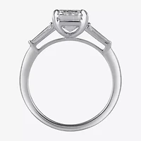 Love Lives Forever (F / Si2) Womens 3 1/6 Ct. T.W. Lab Grown White Diamond 10K Gold 3-Stone Engagement Ring