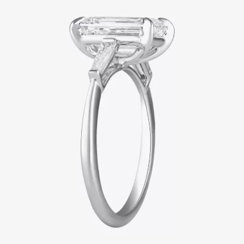 Love Lives Forever (F / Si2) Womens 3 1/6 Ct. T.W. Lab Grown White Diamond 10K Gold 3-Stone Engagement Ring