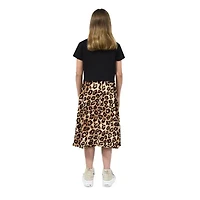 Lilt Big Kid Girls Midi Leopard Dress Set