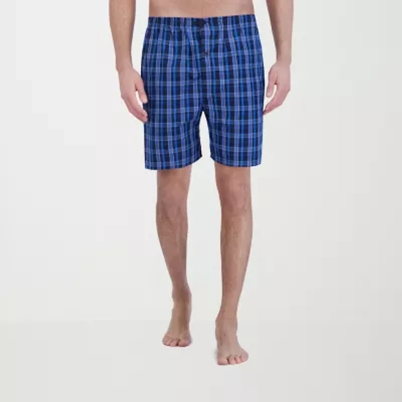 Hanes Mens V-Neck Short Sleeve 2-pc. Pajama Sets